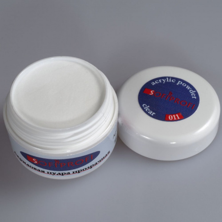 Акриловая пудра для маникюра прозрачная Sofiprofi Acrylic Powder Clear, 10 гр